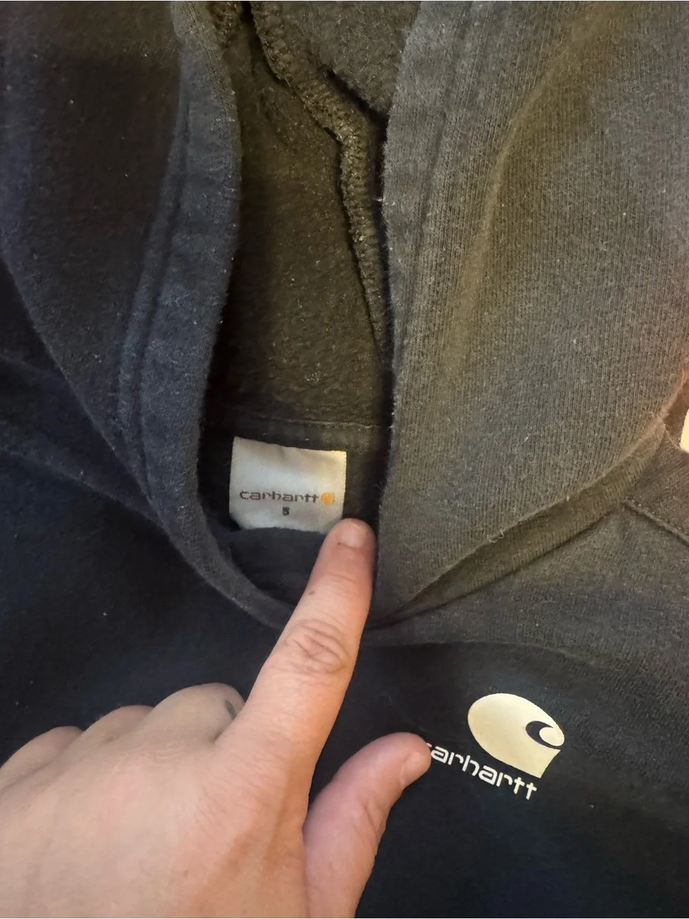 Carhartt Kids Black Logo Pullover Hoodie